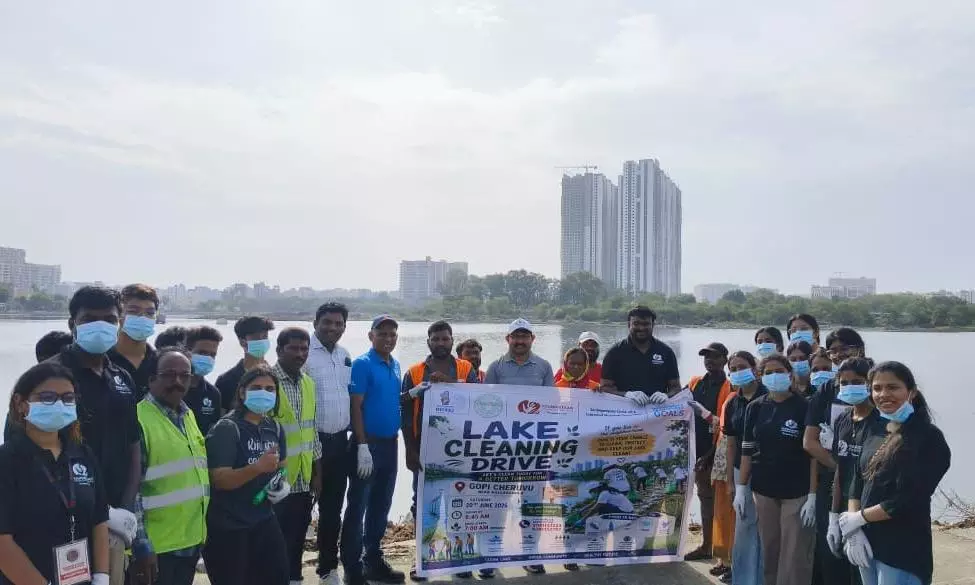 Lake Cleanup Drive At Gopi Cheruvu Lake Cleanup Drive At Gopi Cheruvu