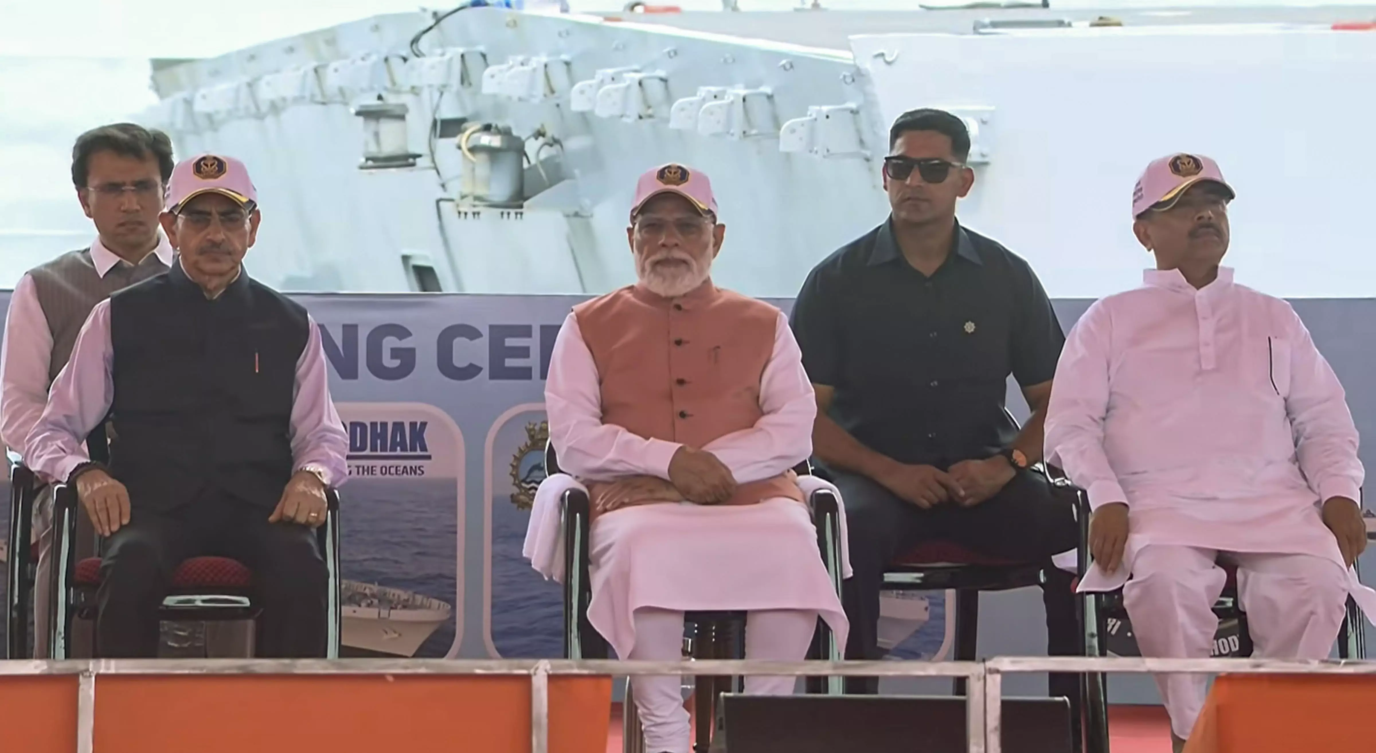 Modi Commissions Three Indigenous Naval Warships in Kolkata Modi Commissions Three Indigenous Naval Warships in Kolkata