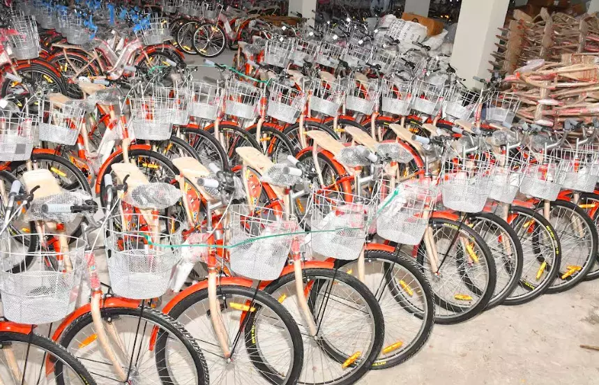 Rotary Club Distributes 50 Bicycles to Meritorious SSC Students in Mulugu District Rotary Club Distributes 50 Bicycles to Meritorious SSC Students in Mulugu District