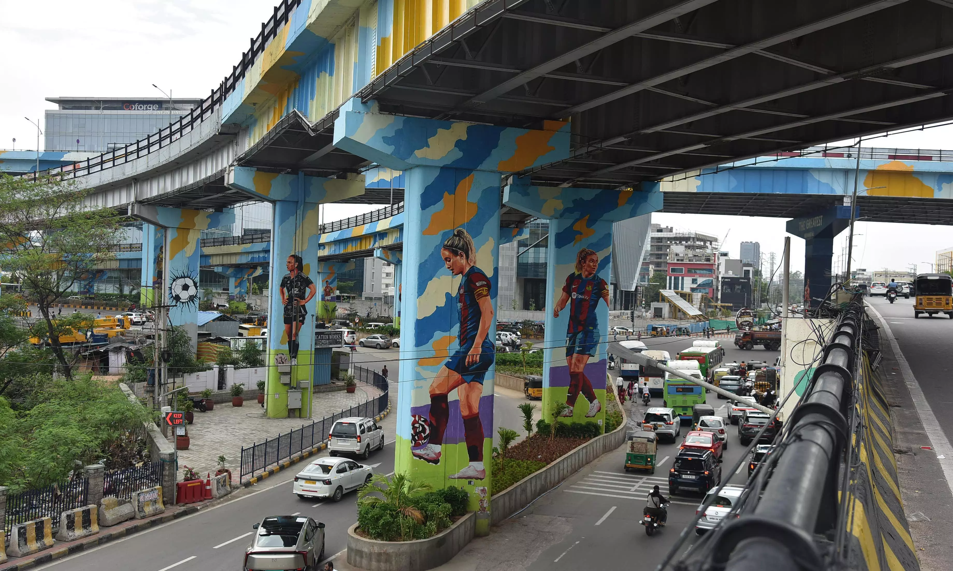 From Messi to Futuristic Hyderabad: City Flyovers Get a ₹15-Crore Vibrant Makeover From Messi to Futuristic Hyderabad: City Flyovers Get a ₹15-Crore Vibrant Makeover