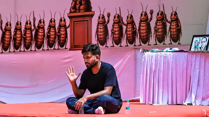 Cockroach Janta Party Continues Jantar Mantar Protest Over NEET Paper Leak Cockroach Janta Party Continues Jantar Mantar Protest Over NEET Paper Leak