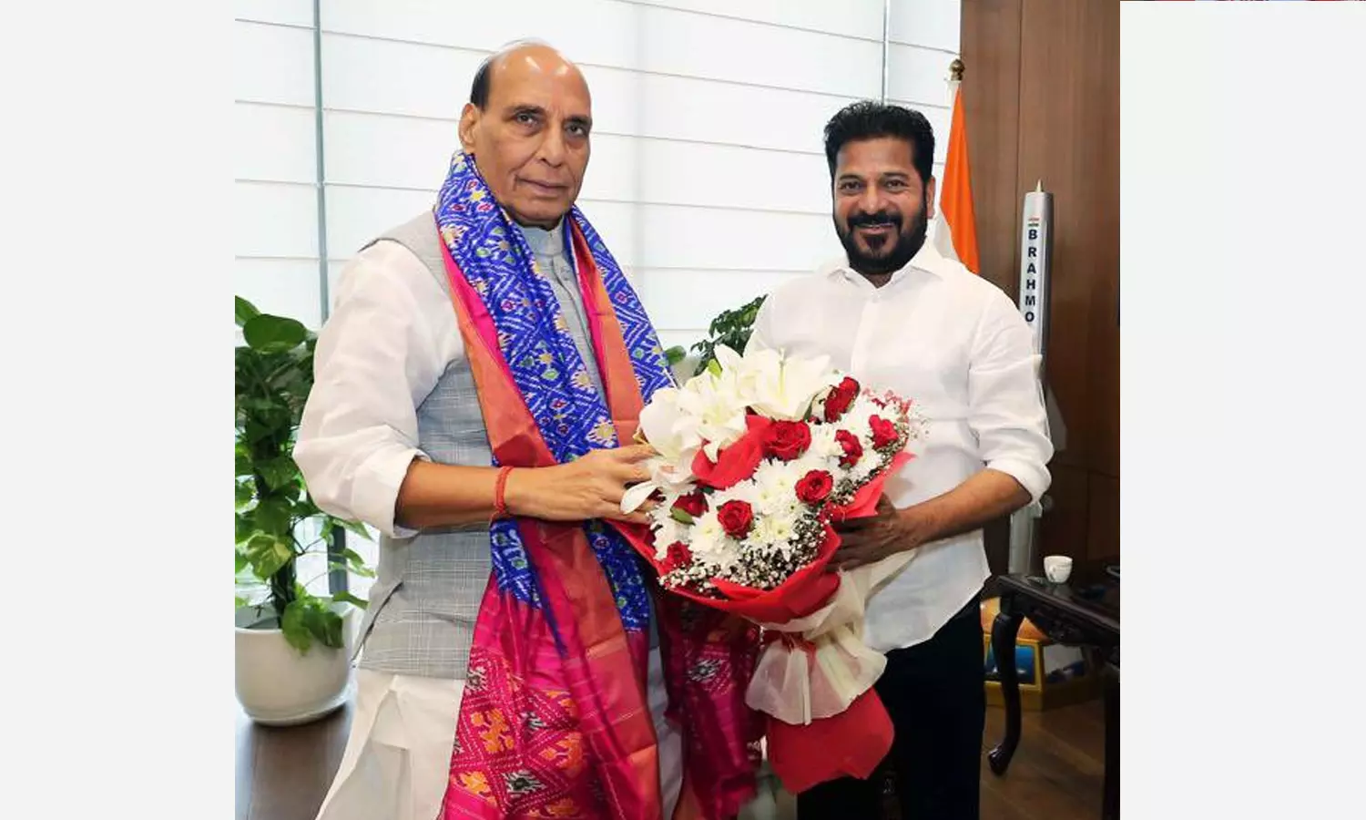 CM Revanth Proposes Adilabad Airport, Devarakadra DRDO Project To Rajnath Singh CM Revanth Proposes Adilabad Airport, Devarakadra DRDO Project To Rajnath Singh