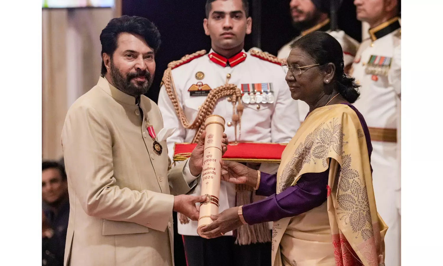 Mammootty, Vijay Amritraj Receive Padma Bhushan from President Mammootty, Vijay Amritraj Receive Padma Bhushan from President