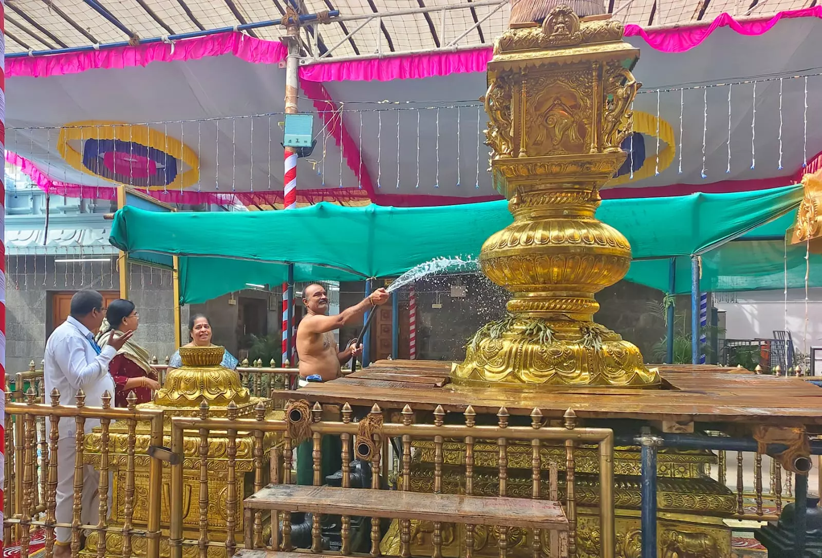 Appalayagunta Temple Cleansed Ahead of Annual Brahmotsavams Appalayagunta Temple Cleansed Ahead of Annual Brahmotsavams