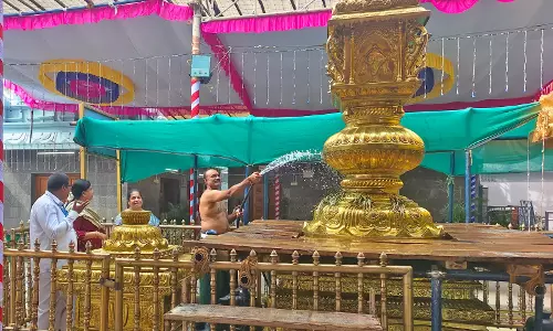 Appalayagunta Temple Cleansed Ahead of Annual Brahmotsavams Appalayagunta Temple Cleansed Ahead of Annual Brahmotsavams