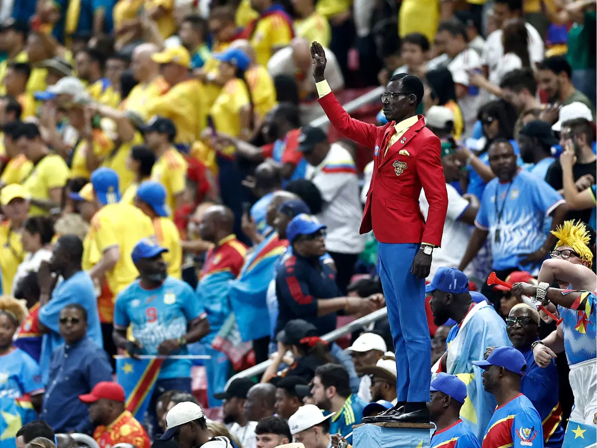 Viral Congo Fan Makes It for World Cup, Stands As Lumumba for 90 Mins Viral Congo Fan Makes It for World Cup, Stands As Lumumba for 90 Mins