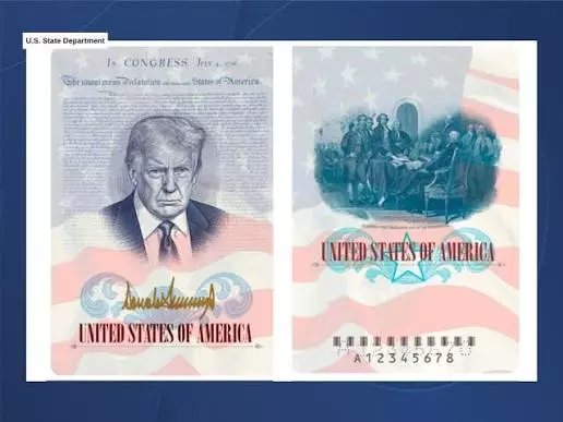Trump Unveils New US Passport, with Picture of Himself Trump Unveils New US Passport, with Picture of Himself