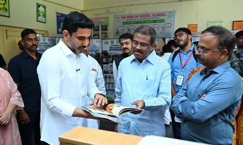 Pradhan, Lokesh Inspect Teaching Methods at PM SHRI School Pradhan, Lokesh Inspect Teaching Methods at PM SHRI School