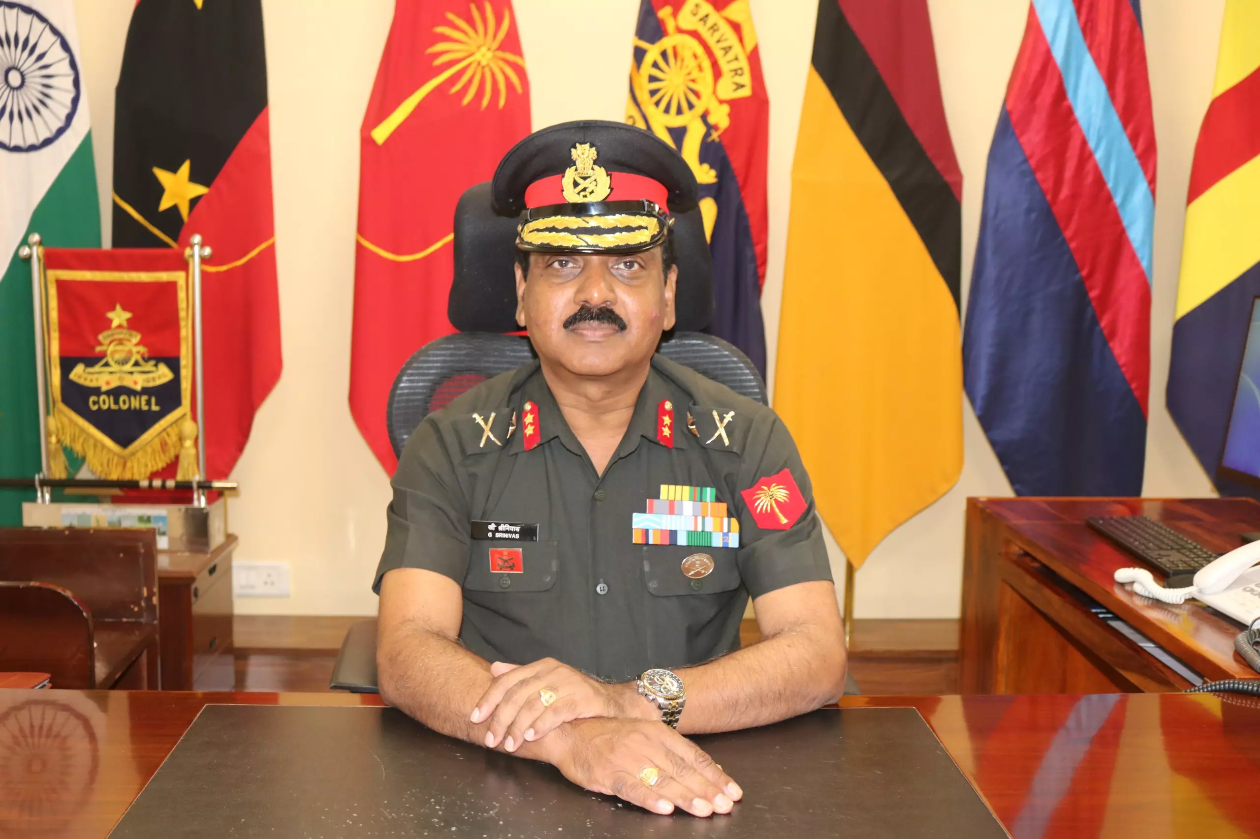 Major General Srinivas Assumes Command as GoC Telangana, AP Major General Srinivas Assumes Command as GoC Telangana, AP