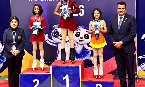 Hyderabads Advika Muthar Wins Gold at National Ice Skating Championship