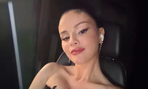 Selena Gomez Dazzles in Black Lace Dress, Sparkling Diamonds for Taylor Swifts Rehearsal Dinner Selena Gomez Dazzles in Black Lace Dress, Sparkling Diamonds for Taylor Swifts Rehearsal Dinner