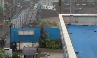Under Construction Site Structure Collapses in Mumbais Bhandup Under Construction Site Structure Collapses in Mumbais Bhandup