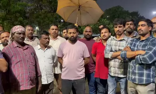 Cab Drivers’ Strike Enters Fourth Day in Vizag Cab Drivers’ Strike Enters Fourth Day in Vizag