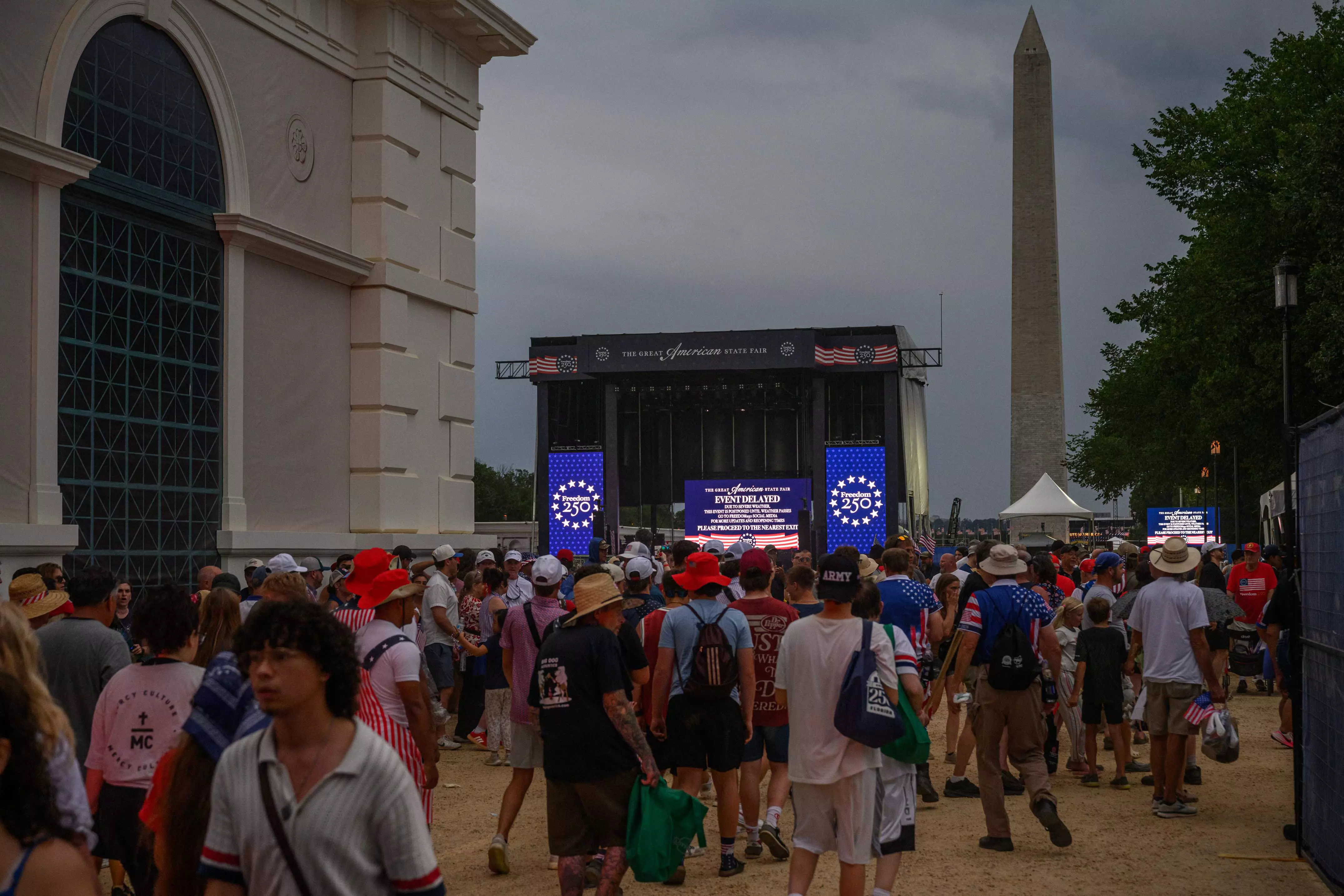 Storms Disrupt America 250 Celebrations; Trump Says He will Still Speak in DC Storms Disrupt America 250 Celebrations; Trump Says He will Still Speak in DC