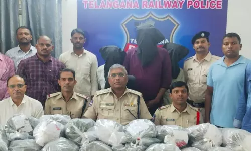 Secunderabad Railway Police Seize 41 Kg Ganja worth Rs.20.56L, 3 Held