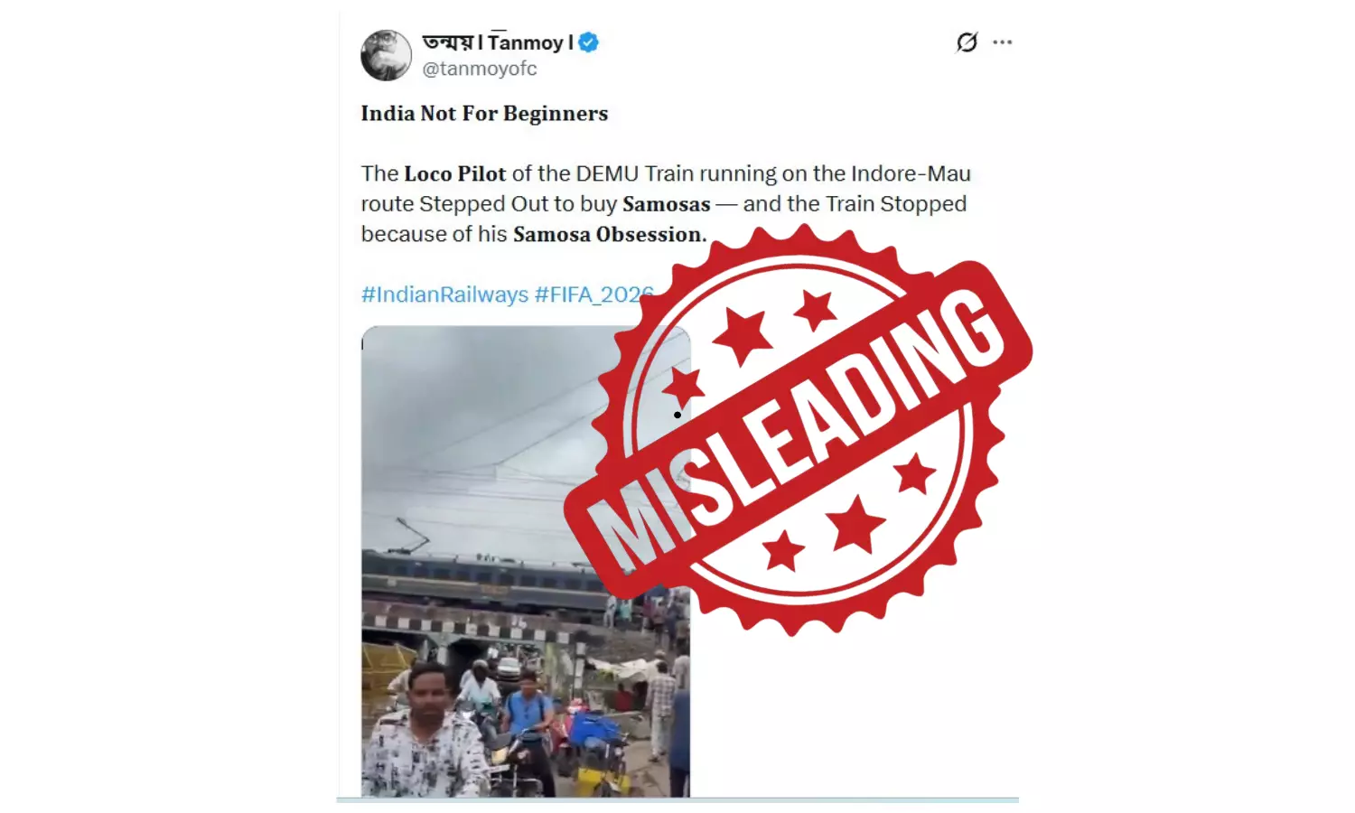 Viral Claim of Train Halt for Samosas is False, says Railways Viral Claim of Train Halt for Samosas is False, says Railways