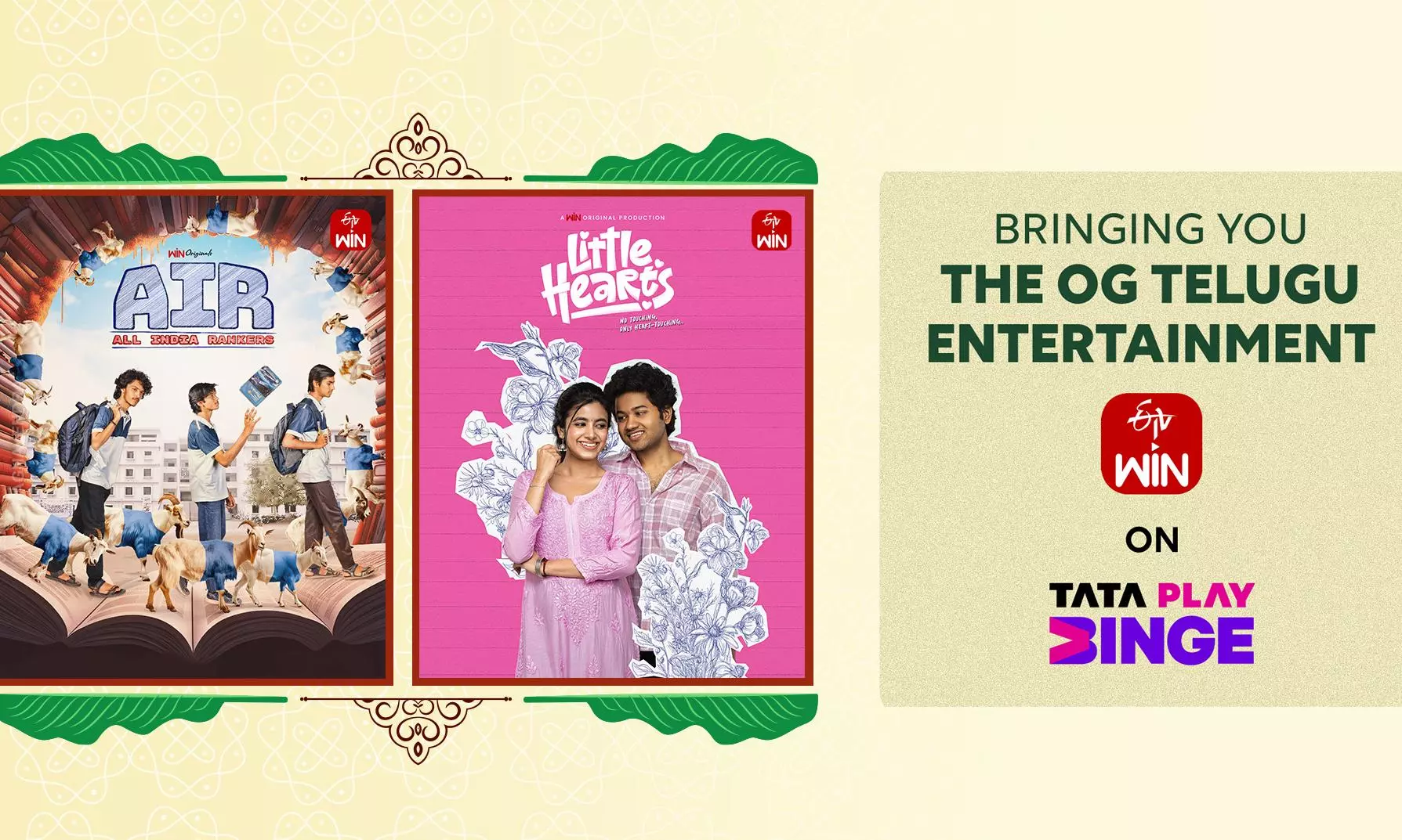 Telugu Entertainment Goes National as Tata Play Binge Partners With ETV Win Telugu Entertainment Goes National as Tata Play Binge Partners With ETV Win