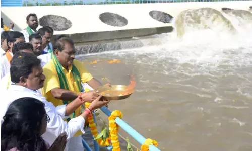 Godavari Water Released into Polavaram Right Canal via Pattiseema