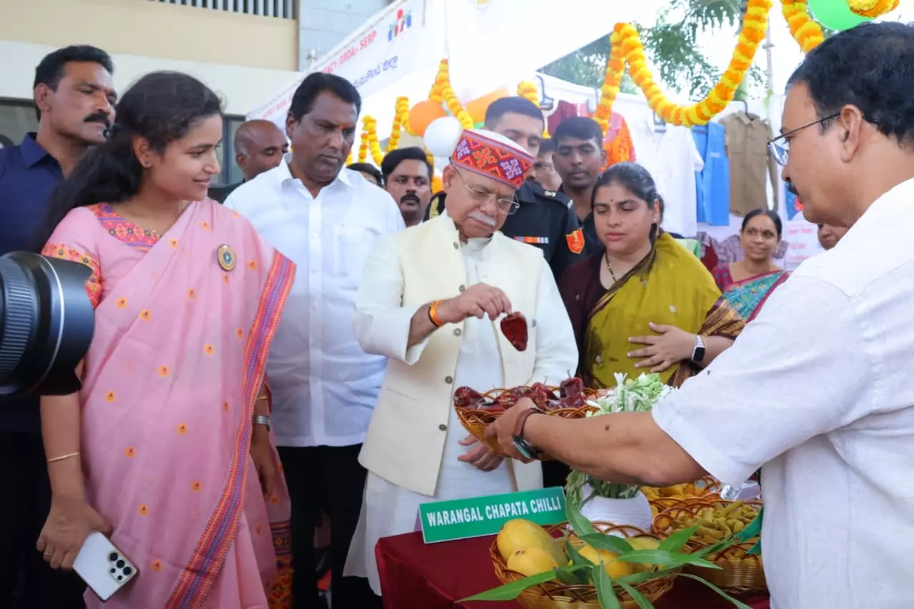 Governor Buys SHG Products, Backs Women Entrepreneurs at Hanamkonda Expo Governor Buys SHG Products, Backs Women Entrepreneurs at Hanamkonda Expo