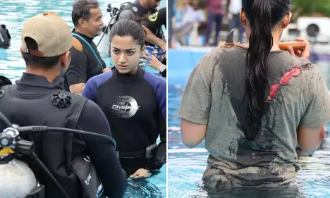 Rashmika Mandanna Shoots Indias First Female-Led Underwater Fight Sequence for Mysaa Rashmika Mandanna Shoots Indias First Female-Led Underwater Fight Sequence for Mysaa