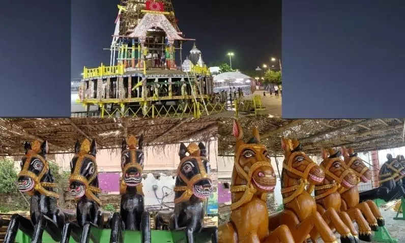 Wooden Horses Ready As Puri Gears Up For Rath Yatra; Centuries-Old Craftsmanship Takes Centre Stage Wooden Horses Ready As Puri Gears Up For Rath Yatra; Centuries-Old Craftsmanship Takes Centre Stage