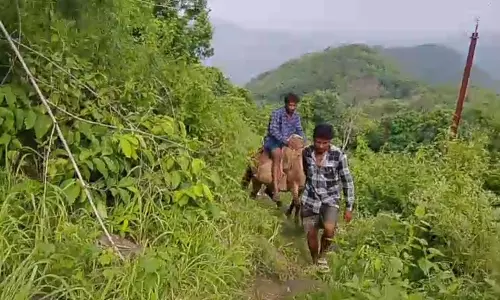 Anakapalli Tribals Travel 10 km for Rations Anakapalli Tribals Travel 10 km for Rations