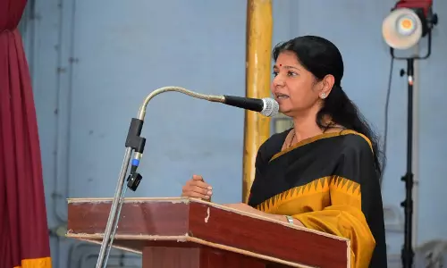 Kanimozhi Seeks Action Against TVK Functionary, Questions Vijays Silence Kanimozhi Seeks Action Against TVK Functionary, Questions Vijays Silence
