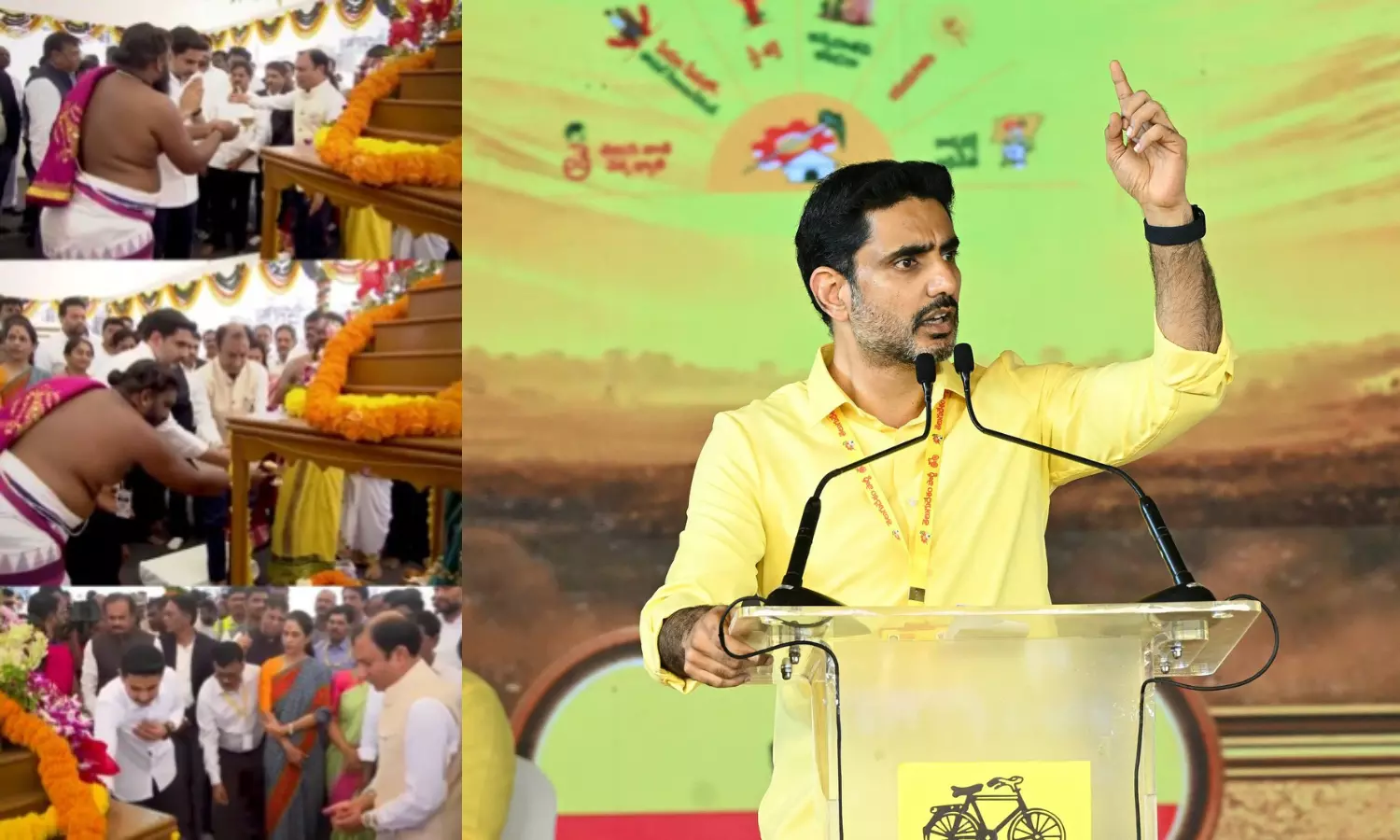 Nara Lokesh Attends Dalmia Cement Expansion Bhumi Puja in Kadapa Nara Lokesh Attends Dalmia Cement Expansion Bhumi Puja in Kadapa