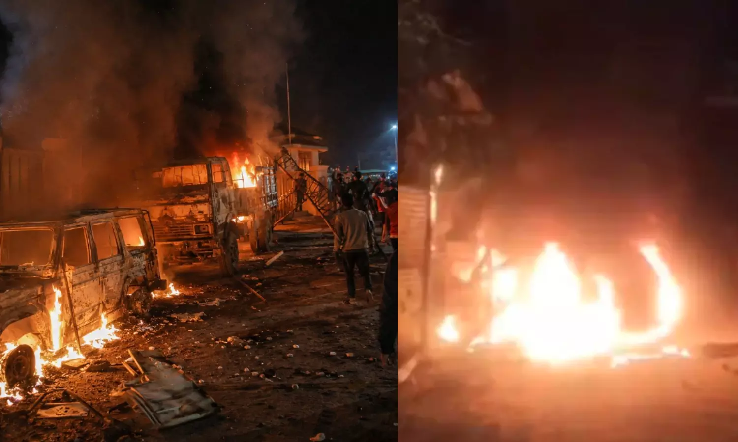 Mob Vandalises Assam Rifles Camp in Manipur Mob Vandalises Assam Rifles Camp in Manipur