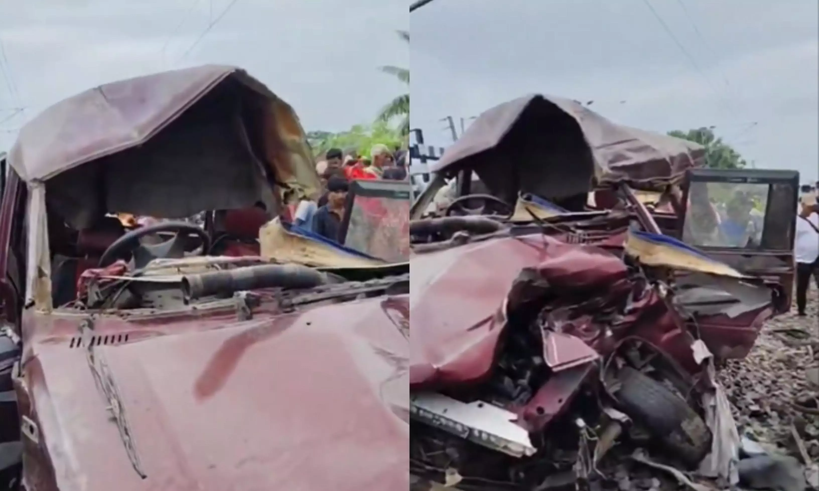 Train Hits School Van in West Bengal, Three Killed Train Hits School Van in West Bengal, Three Killed