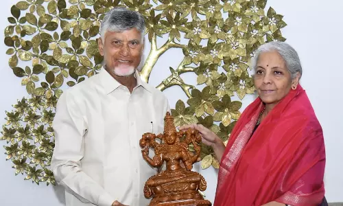 CM Naidu Meets Nirmala Sitharaman, Seeks Centre’s Support To Reduce Shrimp Feed Costs CM Naidu Meets Nirmala Sitharaman, Seeks Centre’s Support To Reduce Shrimp Feed Costs