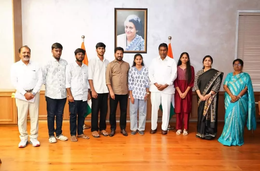Telangana Gurukul Students Meeting CM Revanth Reddy Reflects Governments Educational Success, Says Minister Adluri Laxman Kumar Telangana Gurukul Students Meeting CM Revanth Reddy Reflects Governments Educational Success, Says Minister Adluri Laxman Kumar