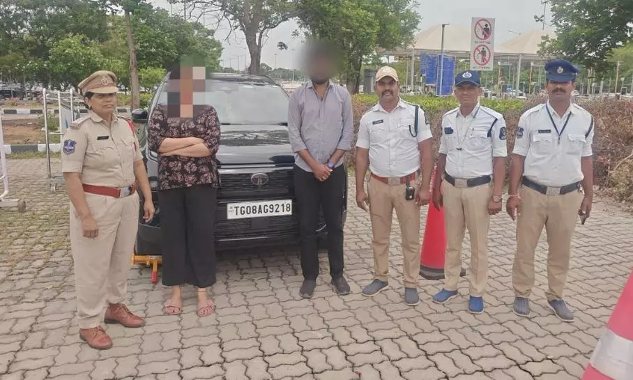 Hyderabad: Two Booked for Riding in Modified Open-Top Car Hyderabad: Two Booked for Riding in Modified Open-Top Car