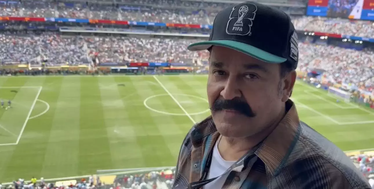 Mohanlal Gives Fans a Glimpse Inside the FIFA World Cup 2026 Final in New Jersey Mohanlal Gives Fans a Glimpse Inside the FIFA World Cup 2026 Final in New Jersey