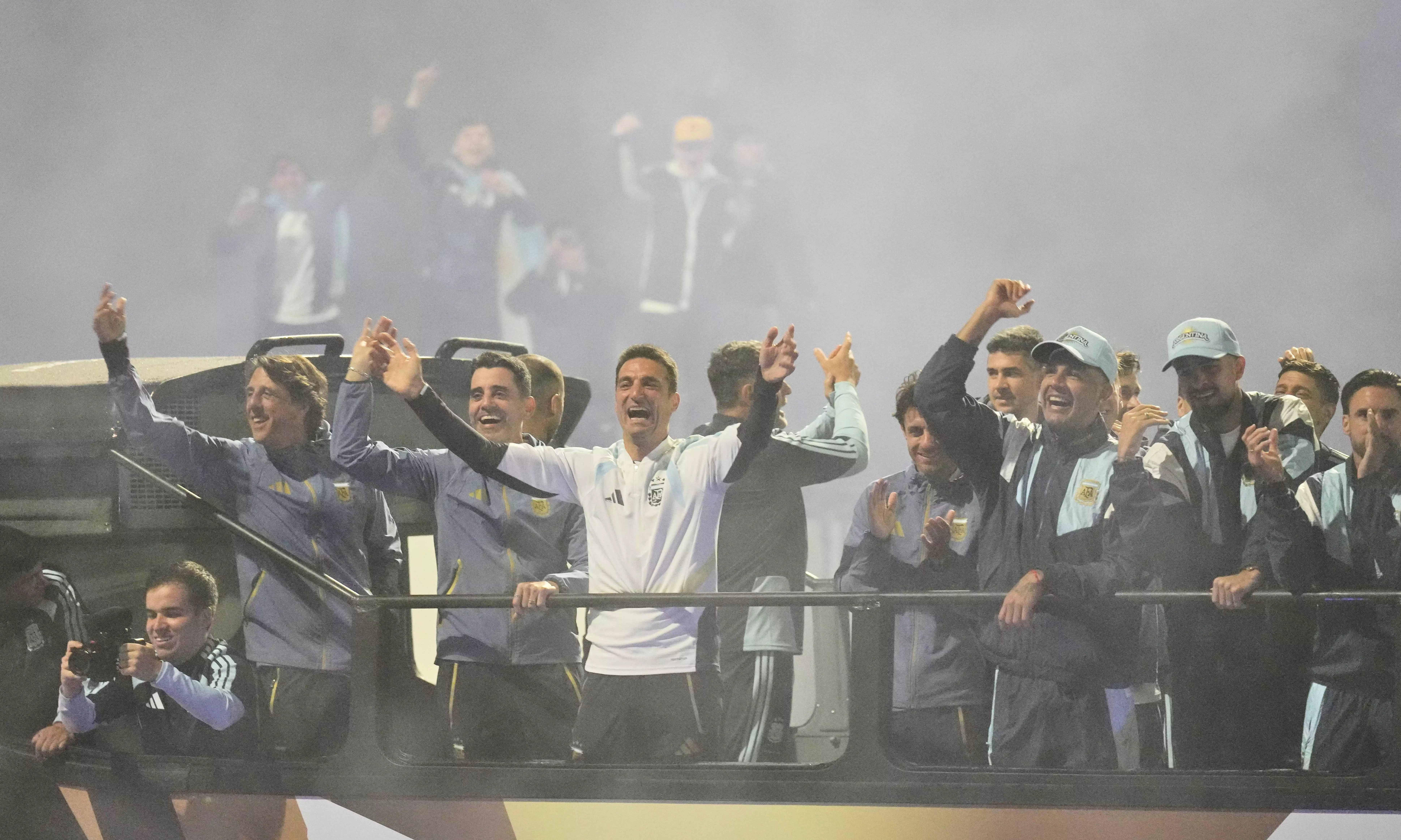 Argentina Squad Returns, Without Messi, After FIFA World Cup Final Loss Argentina Squad Returns, Without Messi, After FIFA World Cup Final Loss