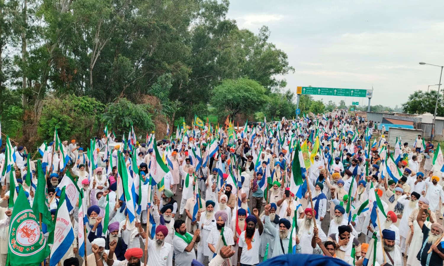 Farmers Protest India-US Trade Deal in Delhi