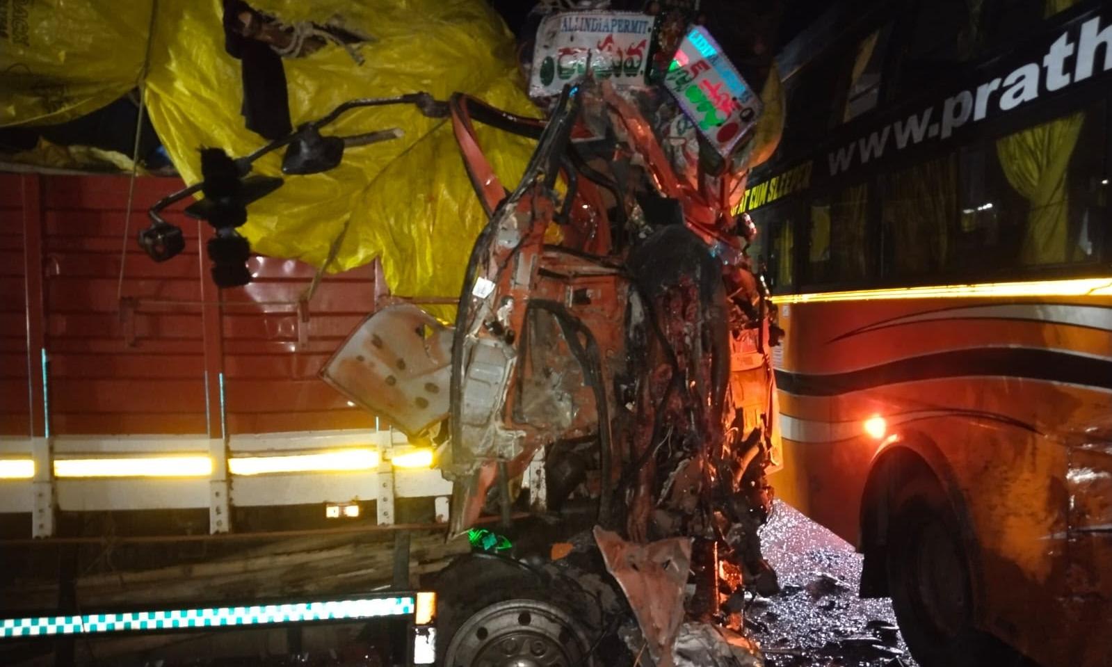 Truck Driver Dies; Three Injured In Road Accident In Khammam