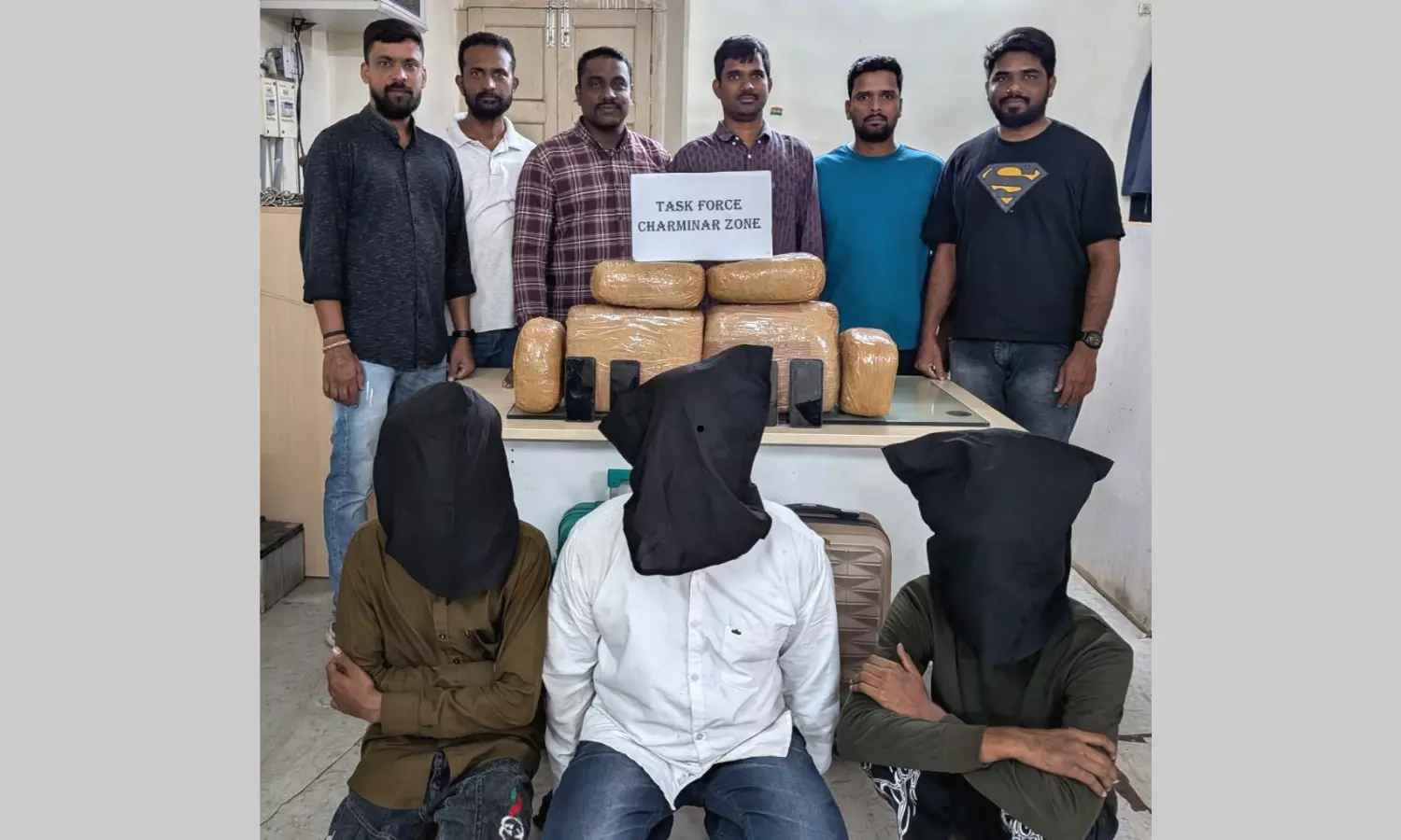 Charminar Task Force Busts Interstate Ganja Peddling Racket Charminar Task Force Busts Interstate Ganja Peddling Racket