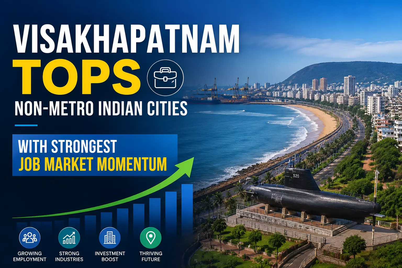 Visakhapatnam Tops Non-metro Indian Cities with Strongest Job Market Momentum Visakhapatnam Tops Non-metro Indian Cities with Strongest Job Market Momentum