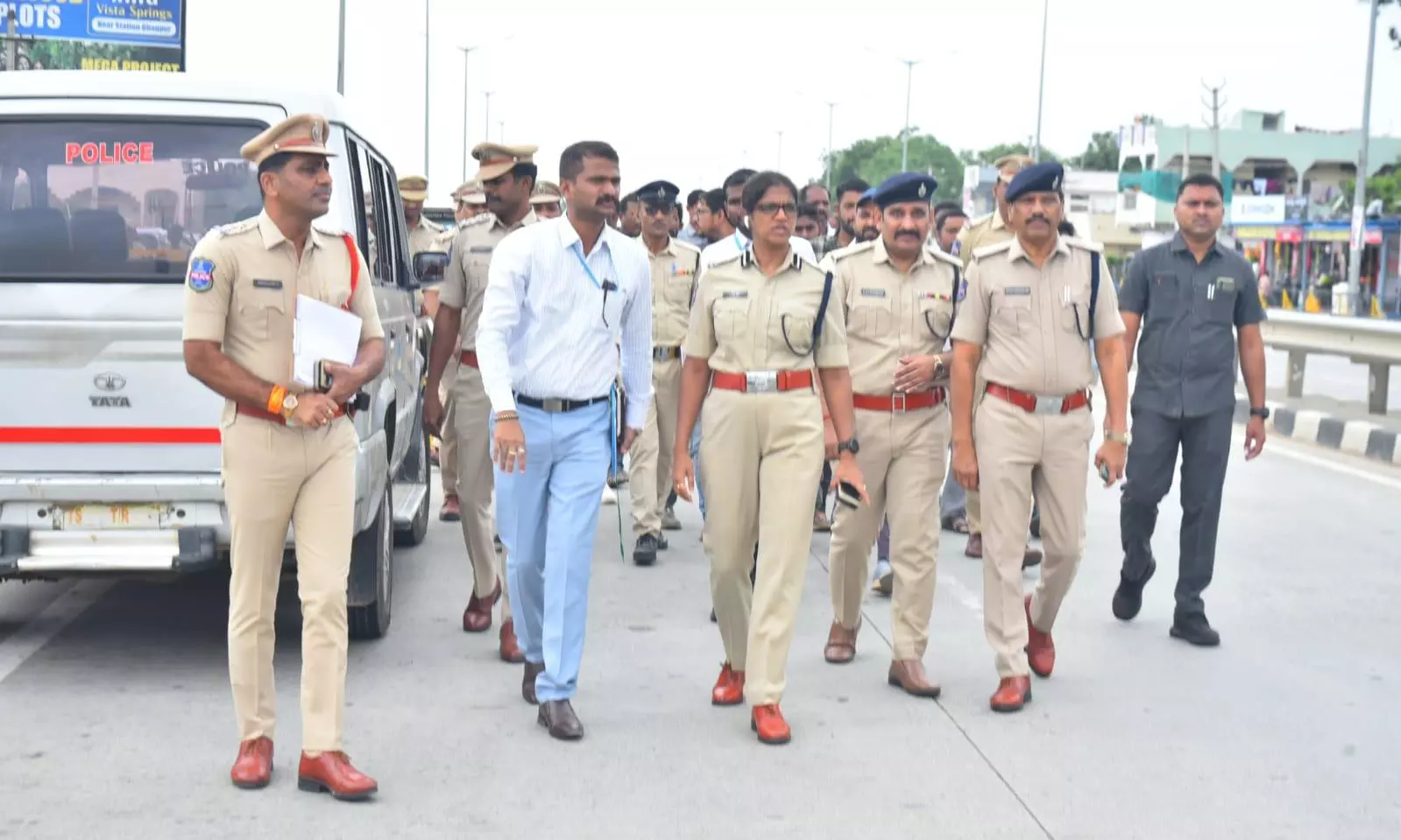 Warangal CP Inspects Accident-Prone Black Spots On NH-163 Warangal CP Inspects Accident-Prone Black Spots On NH-163