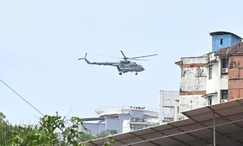 Low-Flying NSG Helicopter Draws Attention During Mangaluru Drill