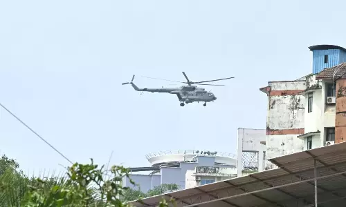 Low-Flying NSG Helicopter Draws Attention During Mangaluru Drill