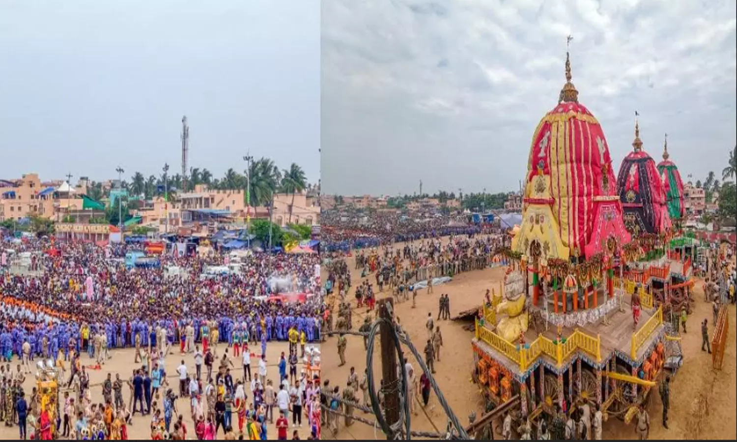 Lord Jagannaths Bahuda Yatra Begins as Lakhs Gather in Puri Lord Jagannaths Bahuda Yatra Begins as Lakhs Gather in Puri