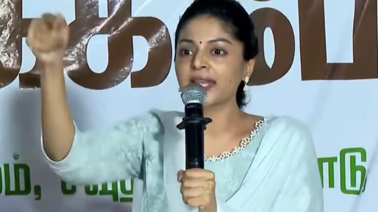 Sanam Shetty Addresses Controversy at Chennai NEET Protest