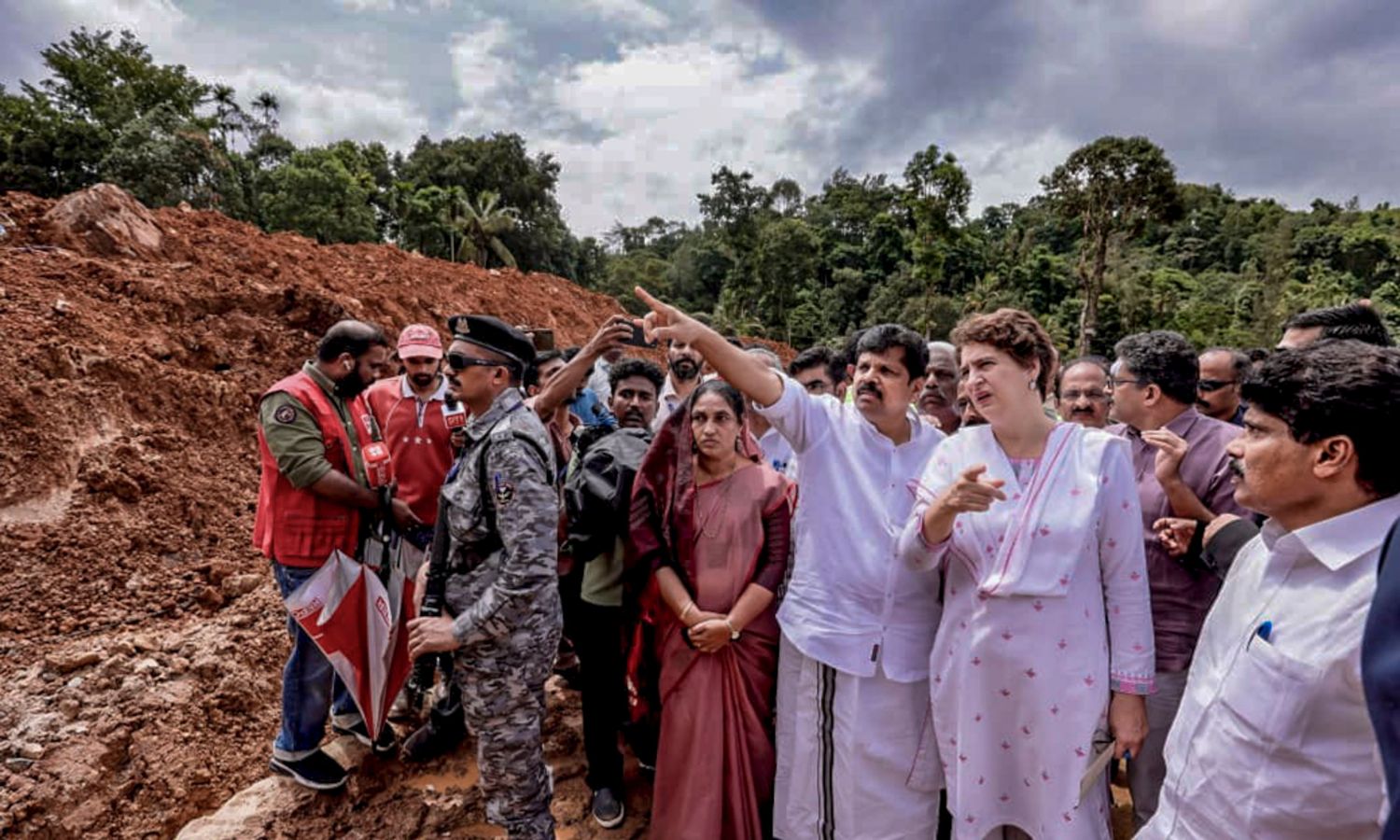Priyanka Gandhi Visits Wayanad Landslide Site, Meets Survivors