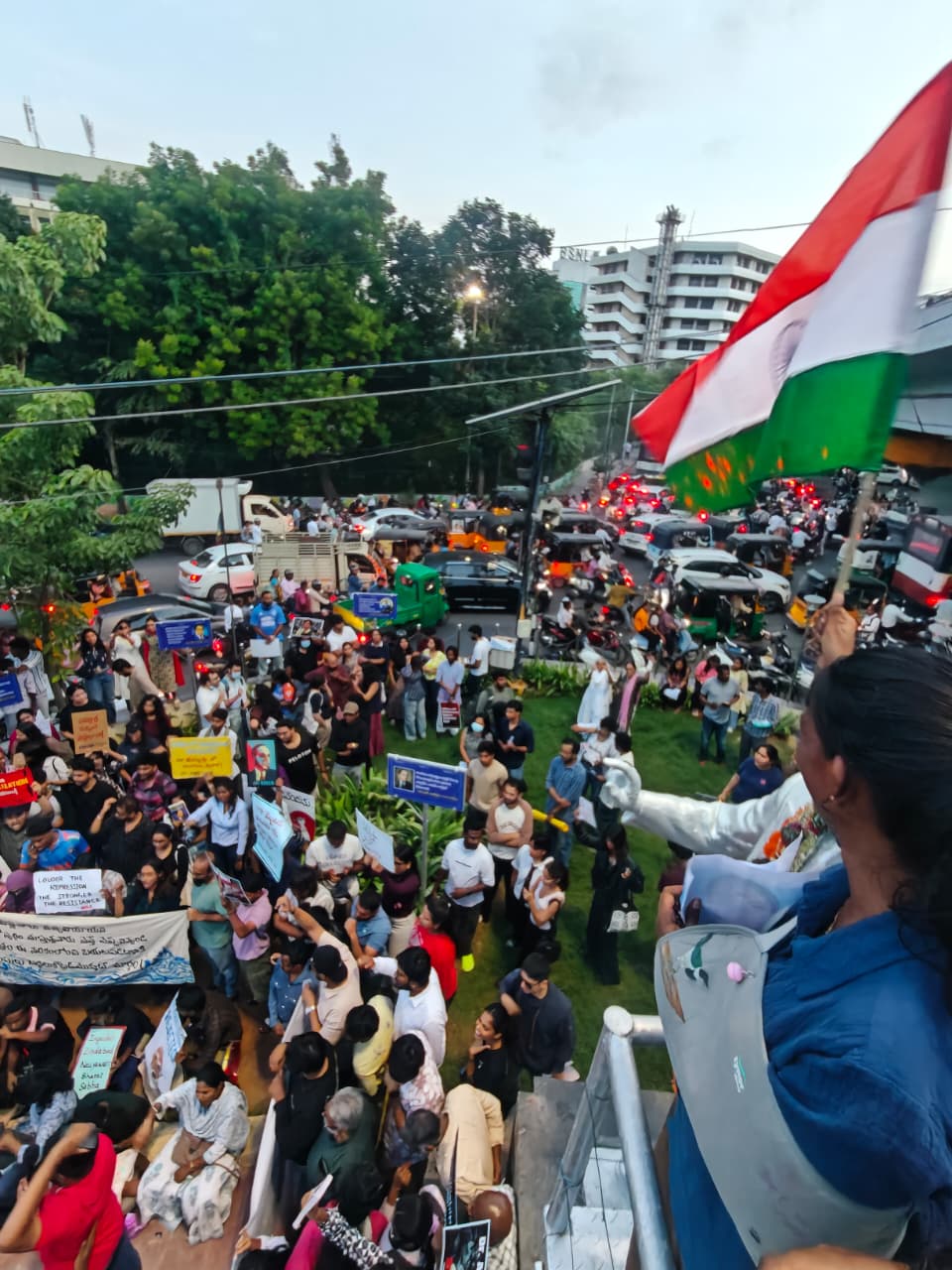 Pradhan's Resignation Turns Street Protests Into Celebrations in Hyderabad