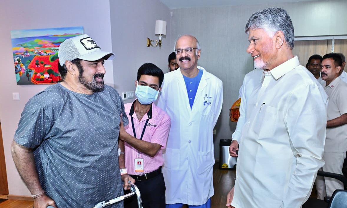 Chandrababu Naidu Visits Balakrishna at AIG Hospital