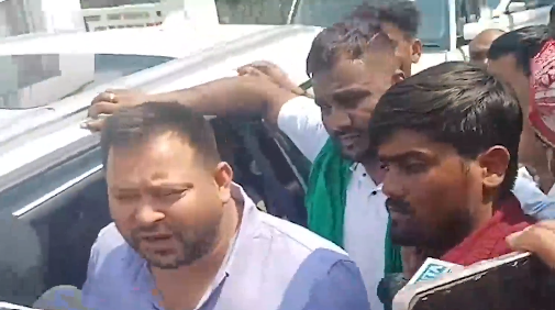 Bihar LoP Tejashwi Yadav Meets Injured Siwan Protesters At Medanta Hospital
