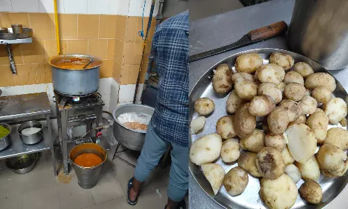 Fungal Vegetables, Unhygienic Kitchen Found at Sweekar Hotel in Kacheguda Fungal Vegetables, Unhygienic Kitchen Found at Sweekar Hotel in Kacheguda