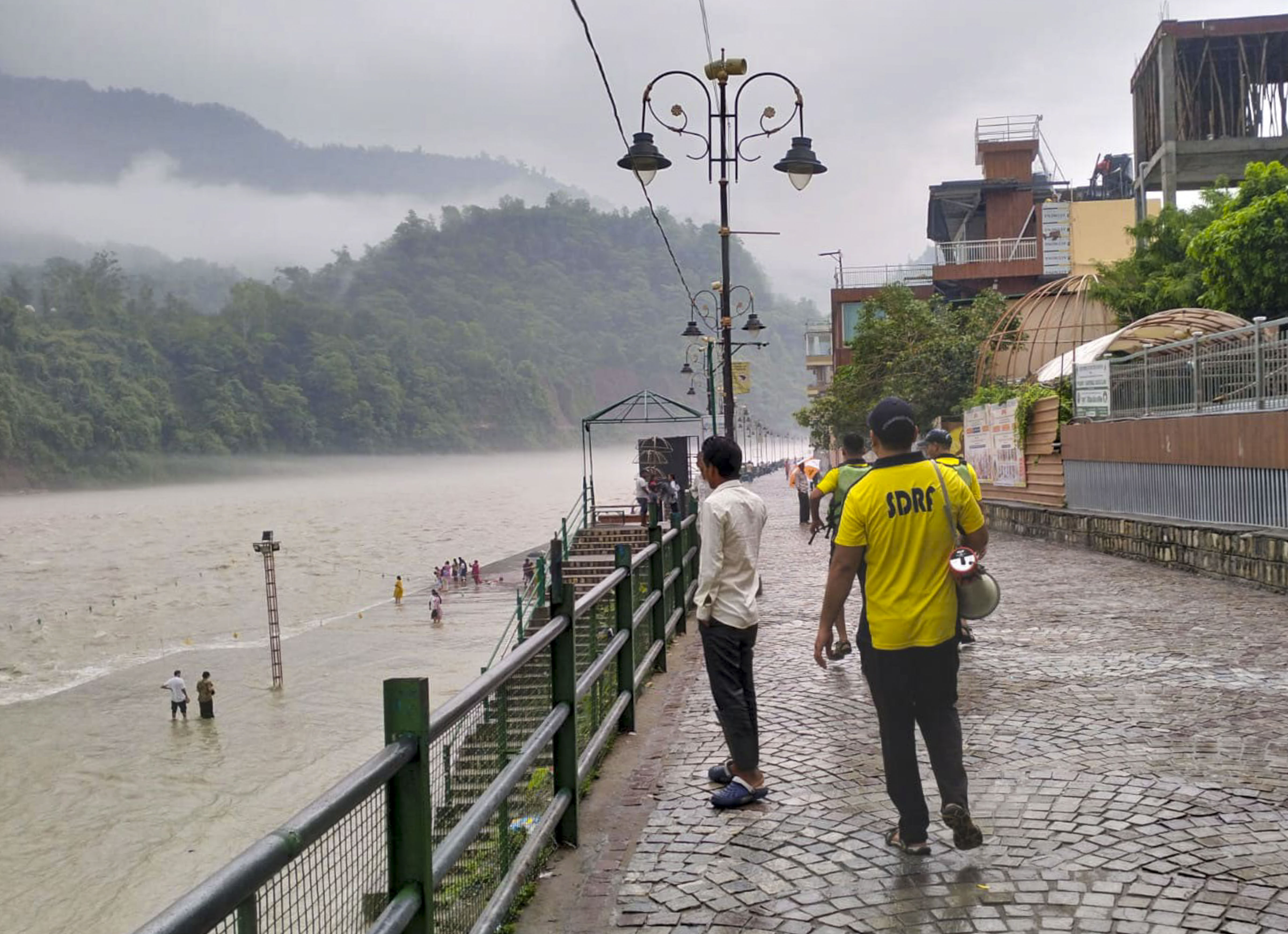 Ganga Nears Danger Level In Rishikesh Amid Heavy Rainfall